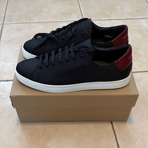 New Burberry Black Leather Sneakers